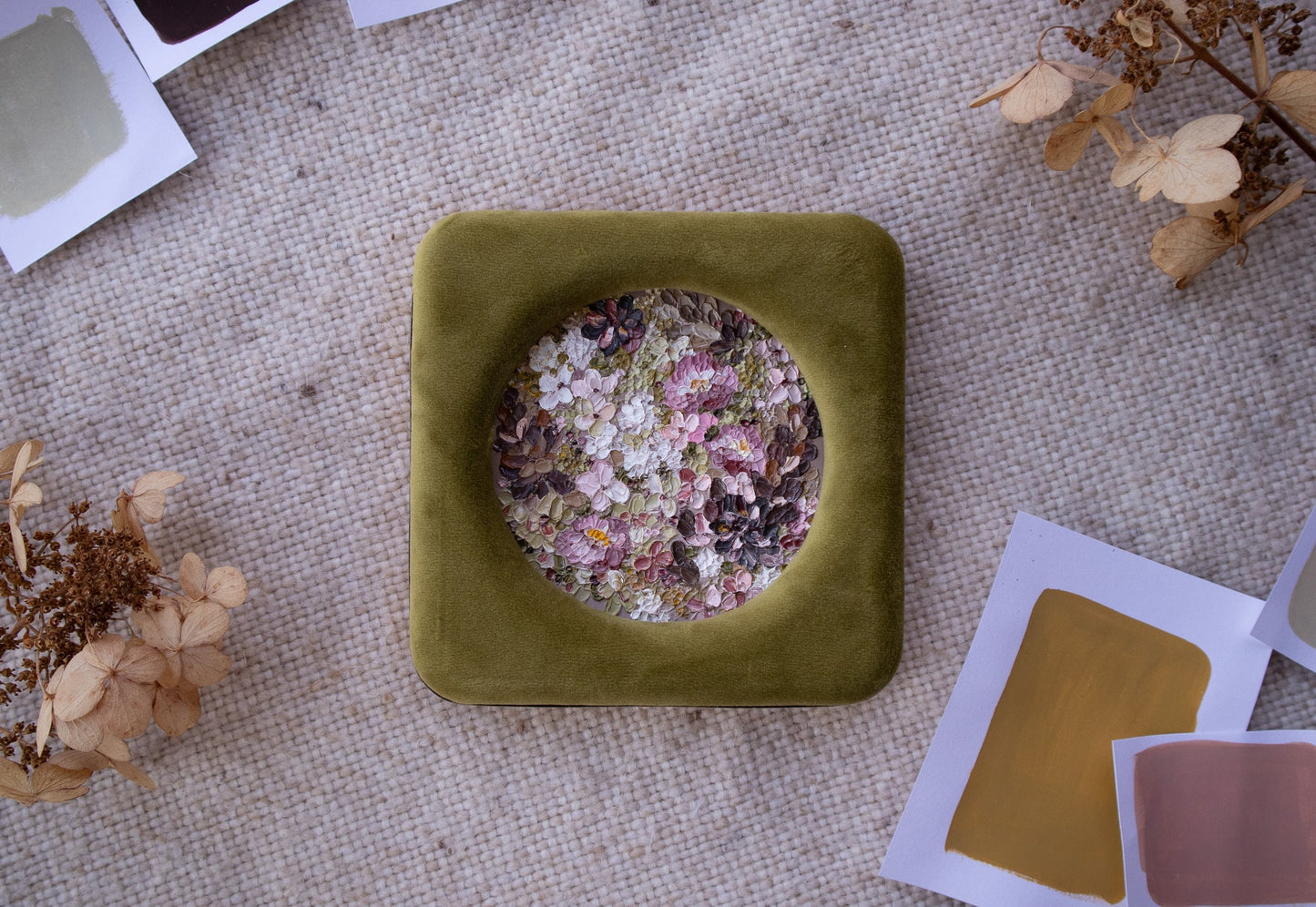 "Mauve + Moss" Original Oil Painting