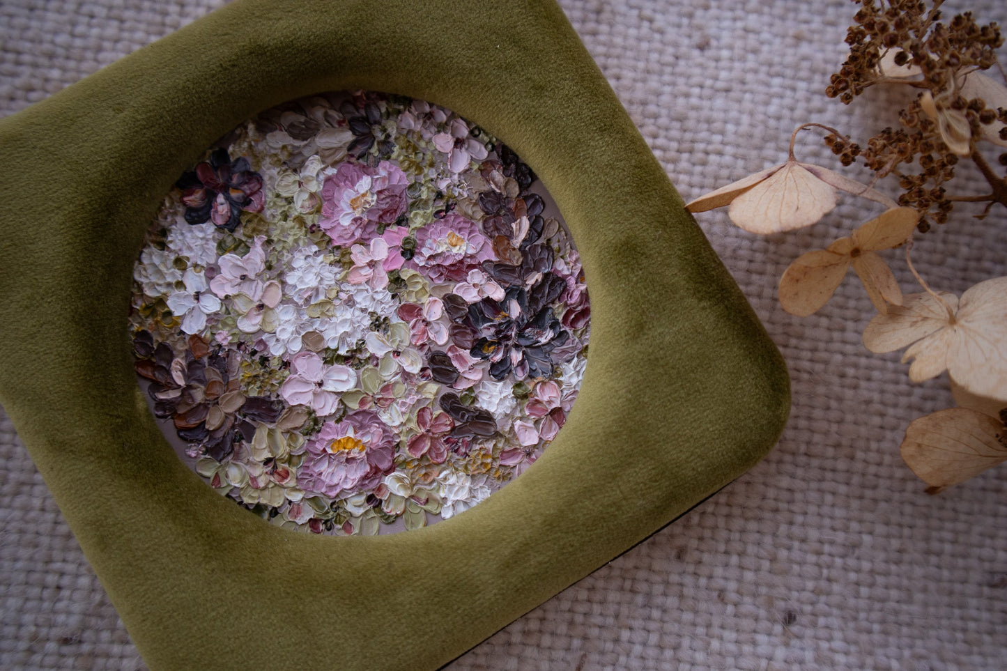 "Mauve + Moss" Original Oil Painting